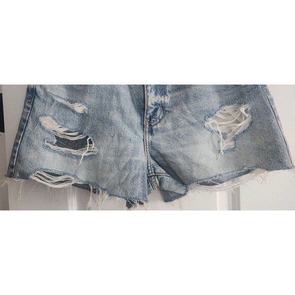 DAZE Denim Cutoff Shorts Womens Size 27 Small Light Wash High Rise Raw Hem NEW - Picture 5 of 10